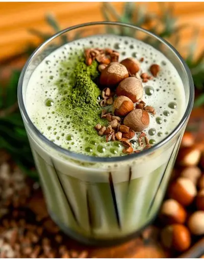 Matcha sa okusom lješnjaka